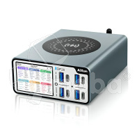 Зарядная станция Aixun DP20 (200W, 8 портов: 4USB-QC3.0/4Type-C-PD, беспроводная зарядка 15W, LCD)