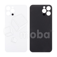 Задняя крышка для iPhone 12 Pro (A2407) Белый (стекло, широкий вырез под камеру, логотип)