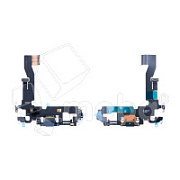 Шлейф для iPhone 12/12 Pro (A2403/A2407) на системный разъем/микрофон Синий - Премиум