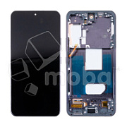 Дисплей для Samsung Galaxy S22 (S901B) модуль с рамкой Черный - (OLED) (Full Size)